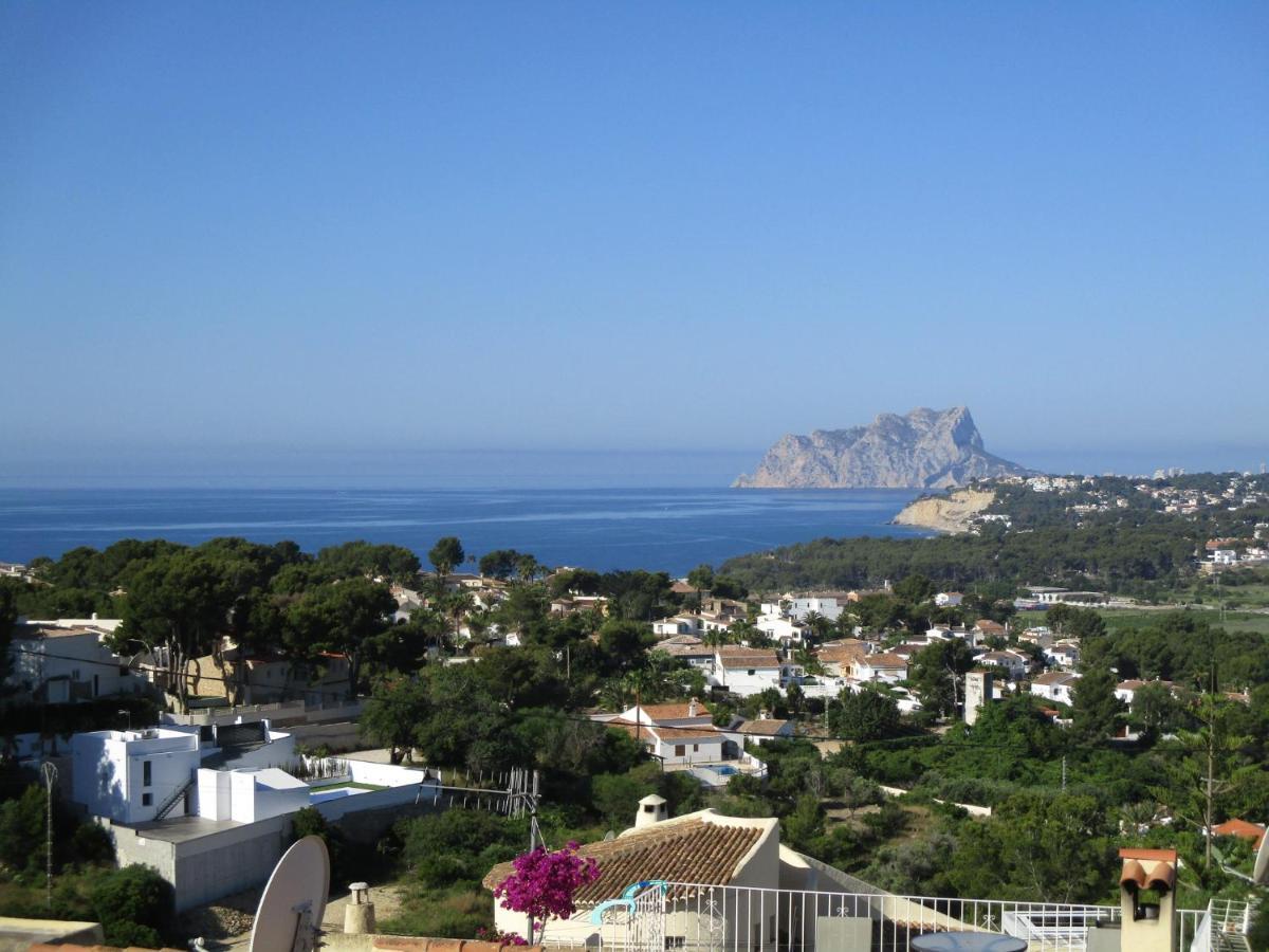 Strandnahe Wohnung Mit Meerblick Moraira Bagian luar foto